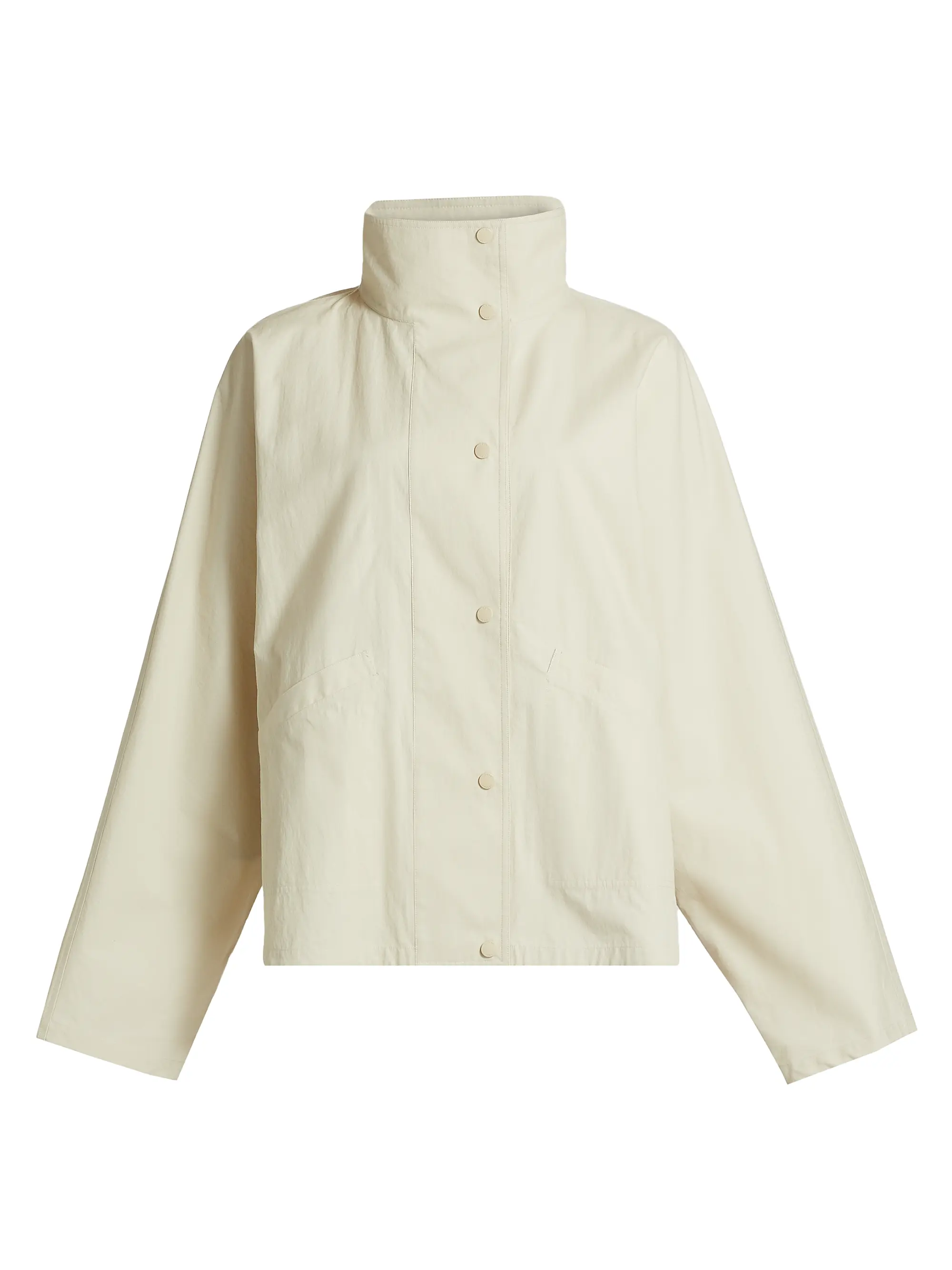 Organic Cotton-Blend Stand-Collar Jacket