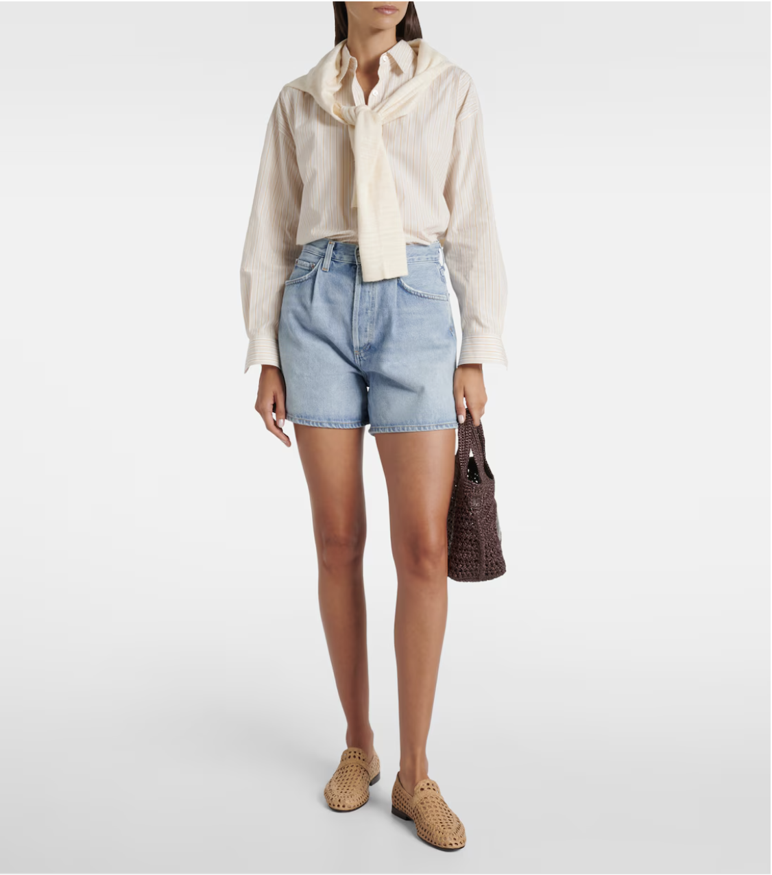 Agolde, Rhoda high-rise denim shorts