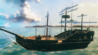 Valheim mod that adds a sail ship