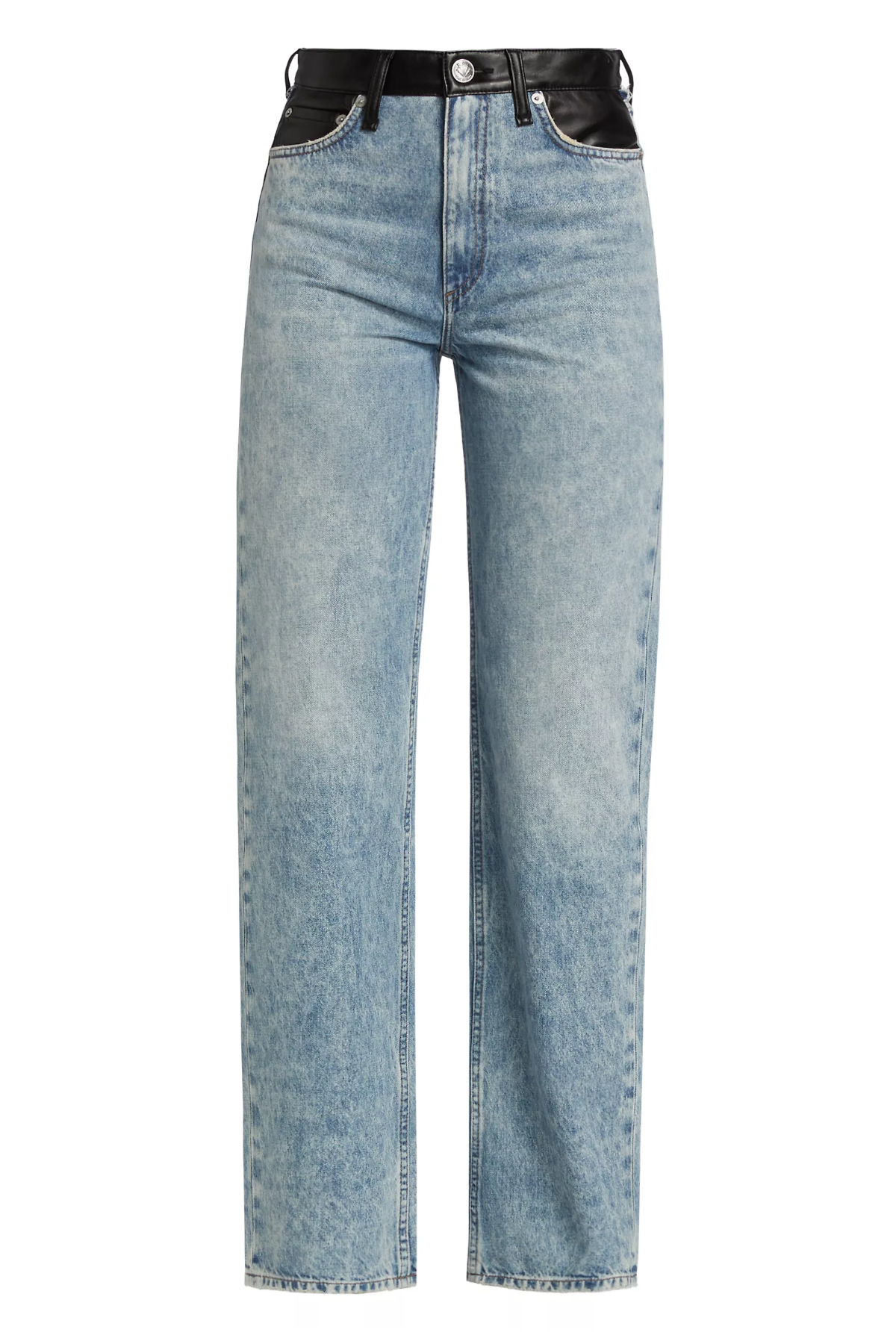 Rag &amp;amp; Bone Shea High-Rise Straight-Leg Combo Jeans