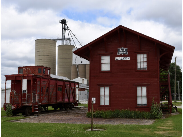 Burlington  Cedar Rapids  and Minnesota Railroad Walker Station  Walker  IA image