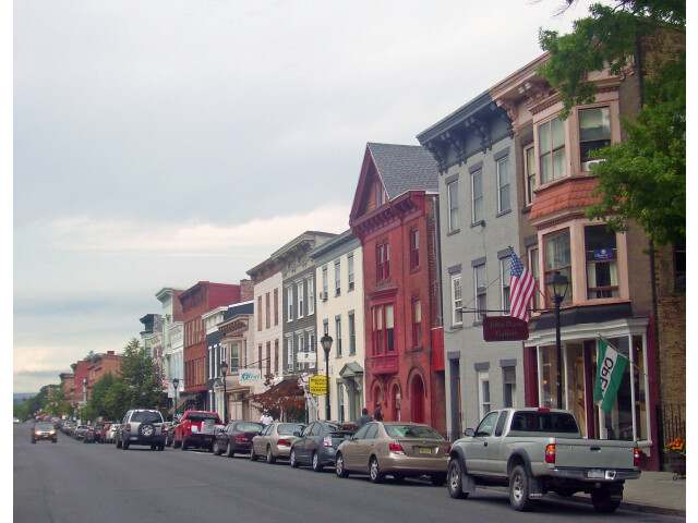 Warren Street west view  Hudson  NY image