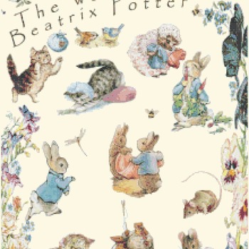 Counted cross Stitch Pattern beatrix potter world 218 *356 stitches CH1374