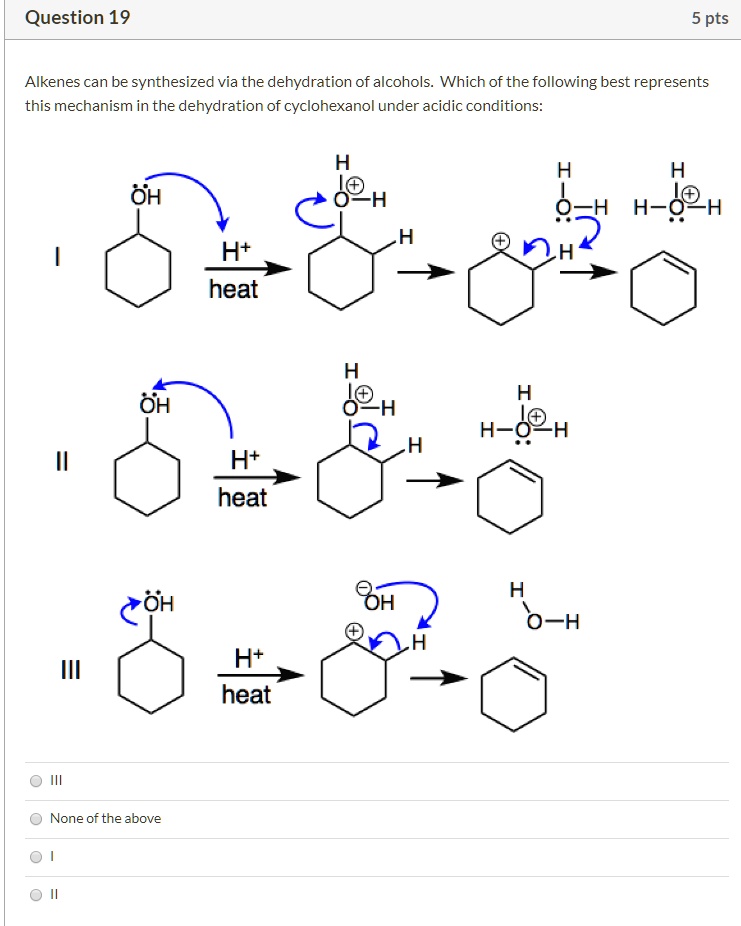 cyclohexanol dehydration