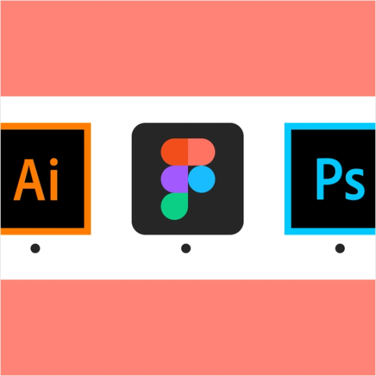 logotipo do adobe illustrator, do figma e do photoshop