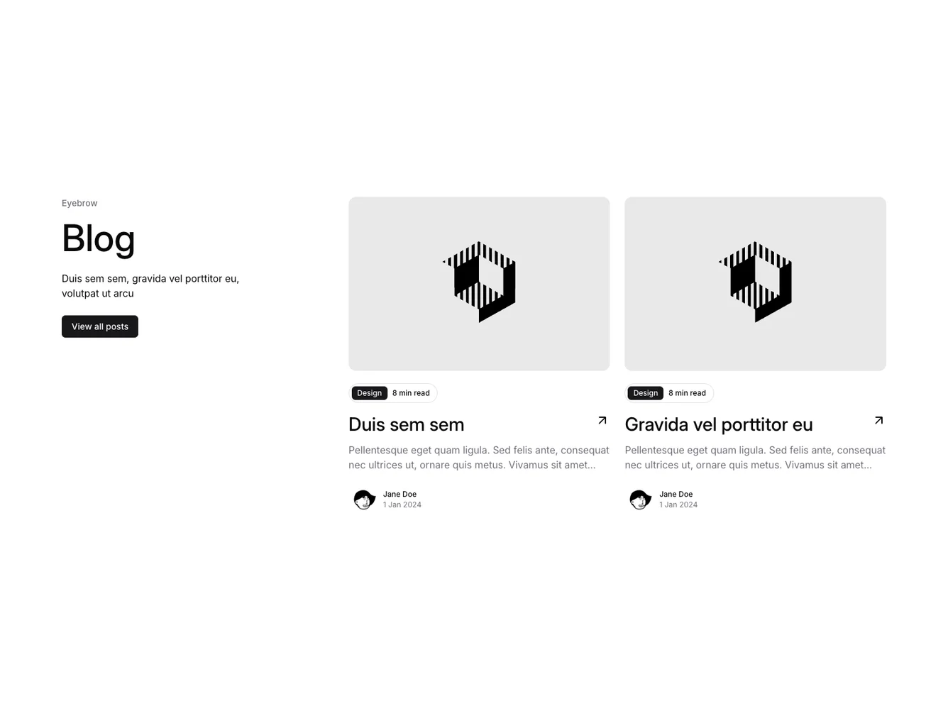 Shadcn Blog 5 - Large blog grid with nine posts