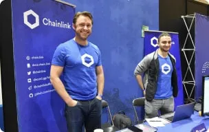 Chainlink members on booth