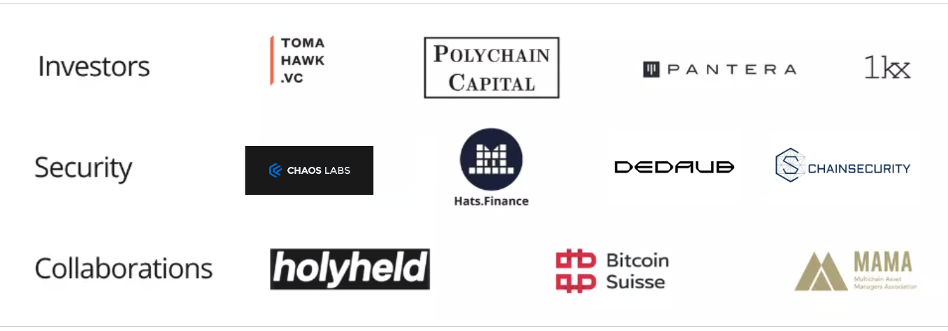 Liquity protocol partners: Tomahawk.vc, DeFi Saver, Olympus DAO, Frax Finance, Bitcoin Suisse, FEI Protocol, Coinbase and others