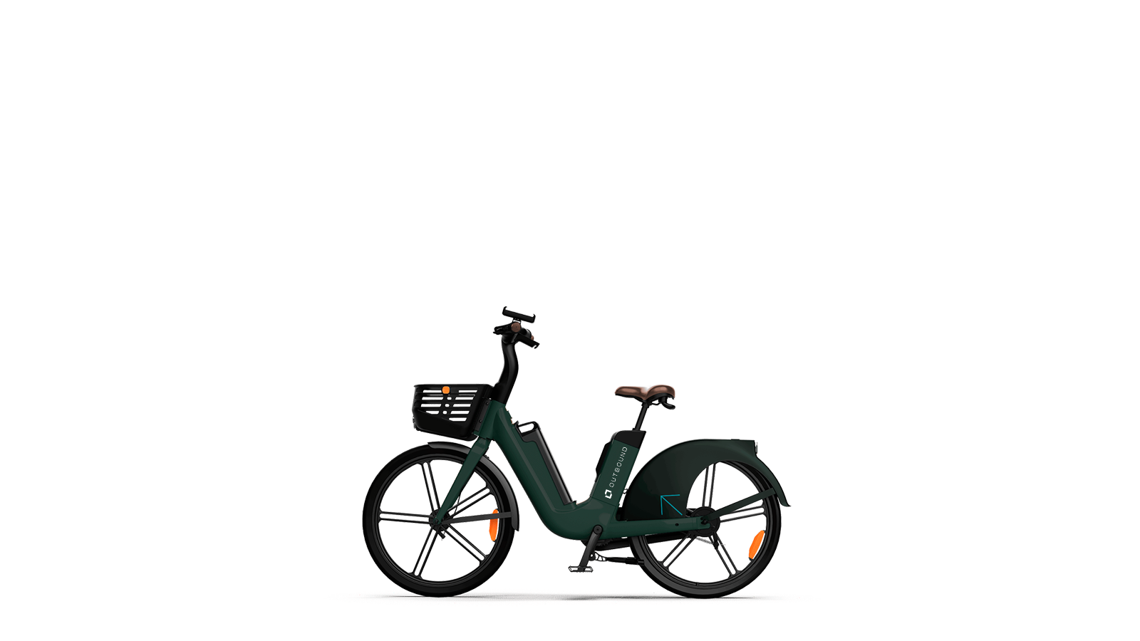 Outbound electric bike in seaweed colour