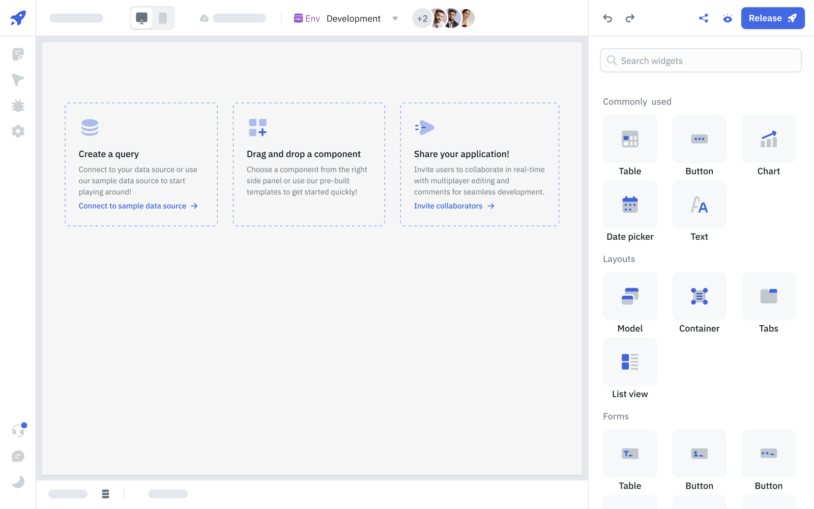 tooljet dashboard  