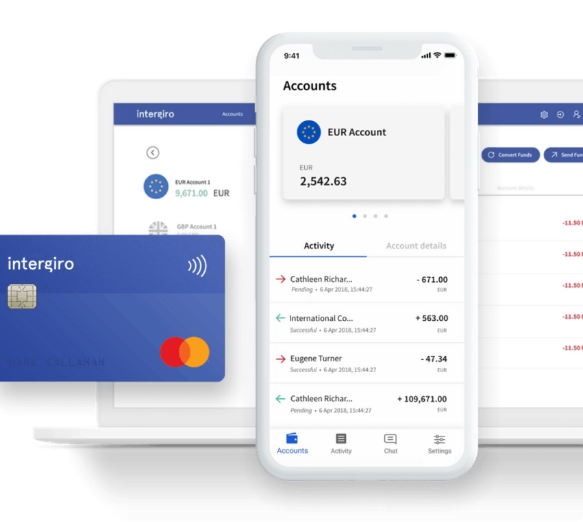 Software Development of Fintech Startup Intergiro - Online Bankin Platfrom