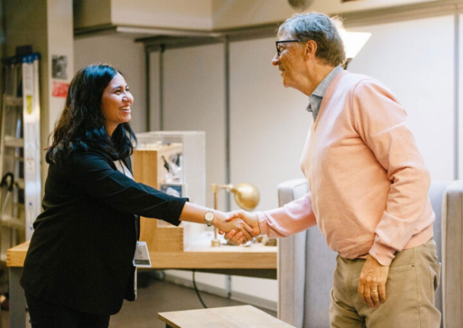 Bill Gates meets with Jo Varshney