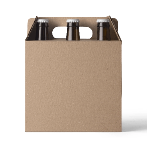 Beer Package Carrier Box Mockup From Front View