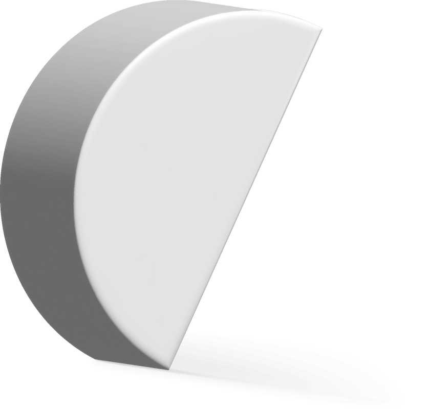 3d semicircle to the right