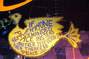 ... Barney's 2008 Holiday Window – Peace & Love: Have a Hippie Holiday