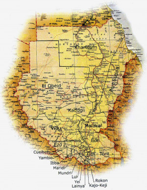 Lost Boys of Sudan Map