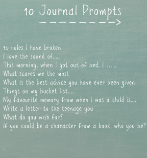 journal prompts