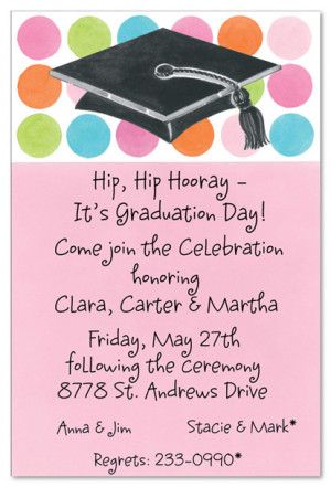 Graduation Tastic Pink Graduation Party Invitations