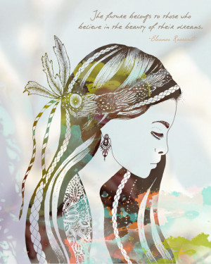 Boho Girl Art Print