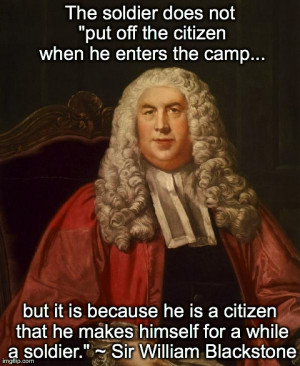 William Blackstone and Soldiers