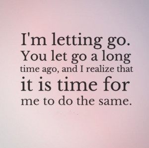 letting go