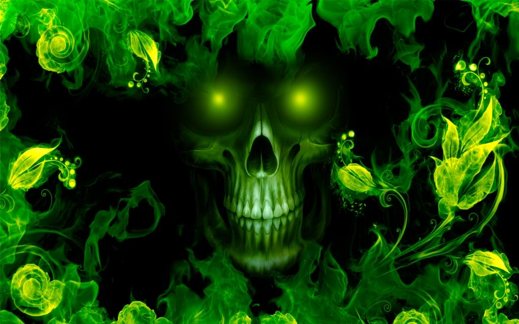 Cool Green Skull Wallpapers