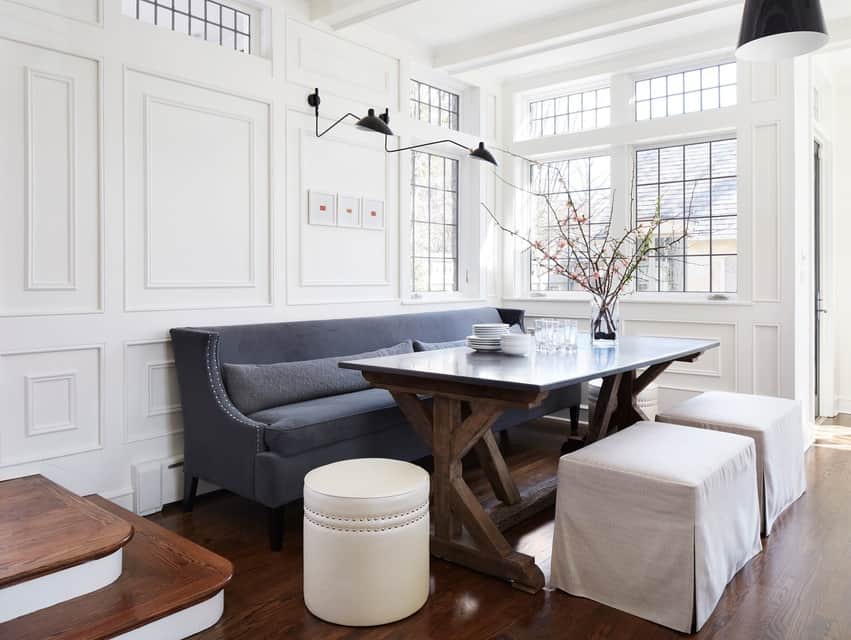 Dining room poufs