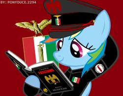 Size: 2148x1666 | Tagged: safe, edit, ponerpics import, rainbow dash, pony, cute, fascism, fascist, image, png