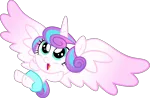 Size: 4500x2940 | Tagged: safe, artist:xebck, derpibooru import, princess flurry heart, alicorn, pony, spoiler:s06, absurd resolution, baby, baby pony, big horn, cute, diaper, flurrybetes, large wings, simple background, solo, that was fast, transparent background, vector