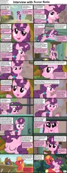 Size: 1282x3304 | Tagged: safe, derpibooru import, edit, edited screencap, screencap, big macintosh, sugar belle, earth pony, pony, unicorn, comic:celestia's servant interview, hard to say anything, the big mac question, bedroom eyes, big macintosh is not amused, caption, comic, cs captions, cute, female, g4, image, image macro, interview, looking at you, male, mare, png, raised hoof, screencap comic, smiling, stallion, sugarbetes, text, unamused