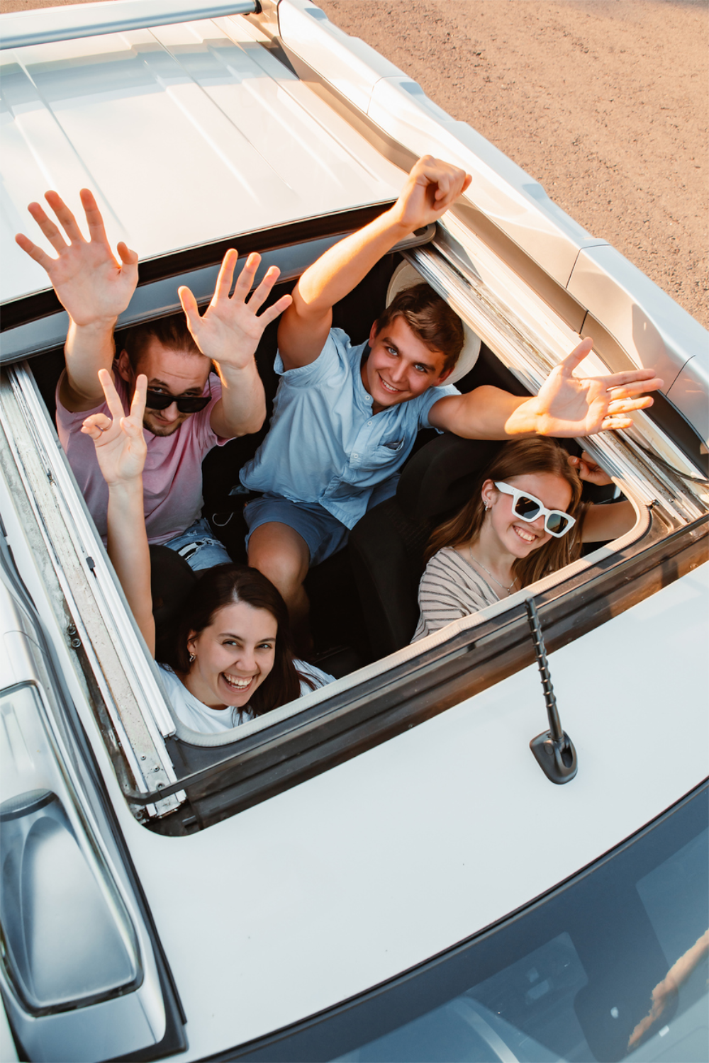 Friends on a road trip