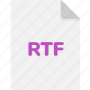 extension, file, file format, file formats, format, rtf, type