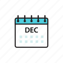 calendar, dec, december, month