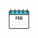 calendar, feb, february, month