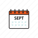 calendar, month, sept, september