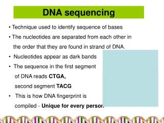 DNA sequencing