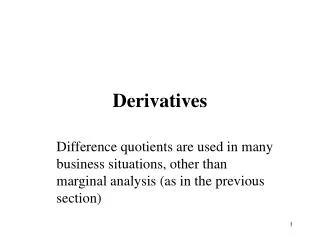 Derivatives