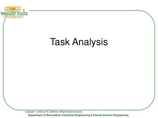 Task Analysis