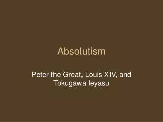 Absolutism