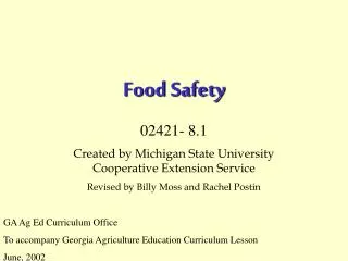 Food Safety