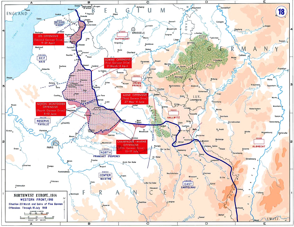 World War 1 Battle Map