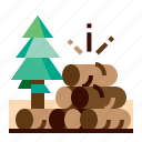 log, wood, farm, tree