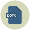 dotx, extension, file, type