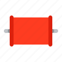 capacitor, component, detail, radio, red