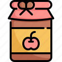 apple, fresh, fruit, fruits, jam, jar, thanksgiving