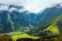 Krimml waterfalls-panoramic view-Austria