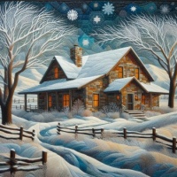 Ranch House in Winter