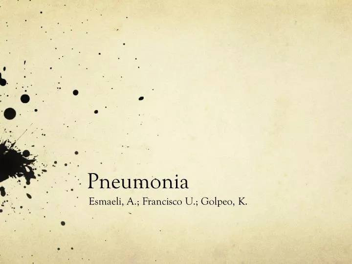 pneumonia