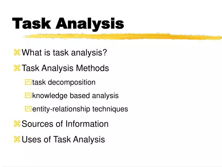 task analysis