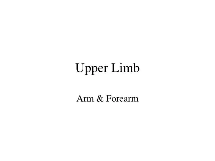 upper limb